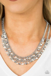 Paparazzi Necklace - Majestic Marinas - White - Picture 1 of 8