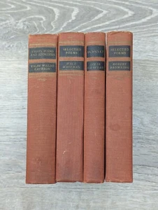 Lot Of 4 Classics Club Library Books Whitman, Browning, Emerson, Rubaiyat - Picture 1 of 9