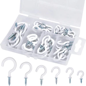 Kissral 70 Stück Schraubhaken Hakenschrauben Sortiment Deckenhaken Set Tasse Hak - Bild 1 von 12