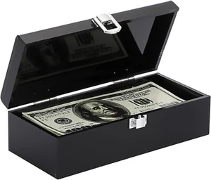 Hipiwe Cash Box Portasoldi Nero Organizzatore Cassa Salvadanaio Singola Fila - Foto 1 di 9
