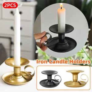 2pcs European Iron Candle Holders for Candlelight Dinner Decorative Lighting - Picture 1 of 21