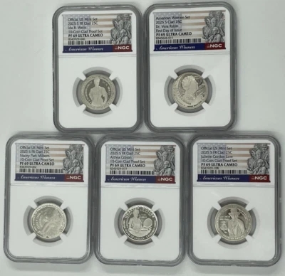 2025 S CLAD PROOF AMERICAN WOMEN PF 69 🔥FIRST RELEASES🔥OFFICIAL MINT SET - Image 1 of 2