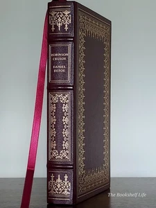 Oxford University Press Robinson Crusoe RARE FINE Daniel Defoe Leather Classic - Foto 1 di 14