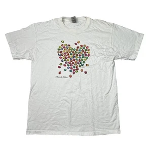 Vintage 90s Ladybug Heart Lakeside Ohio Graphic Tee T-Shirt FLAW White L Large - Bild 1 von 5
