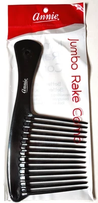 Peine rastrillo Annie Jumbo negro #56 plástico perfecto para peinar el cabello Foto 1 de 4