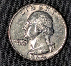 1964-D Silver Quarter Proof Like Super Shiny About Uncirculated Silver Coin - Picture 1 of 11