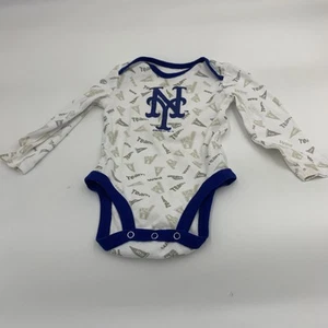 Baby Infant 9m 9 Months MLB New York NY Yankees One Piece Long Sleeve Outfit BN - Picture 1 of 5