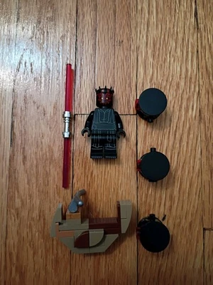 Lego Darth Maul (SW1333) Minifigure from 75383 with his Speeder & 3 Probe Droids - Image 1 of 4