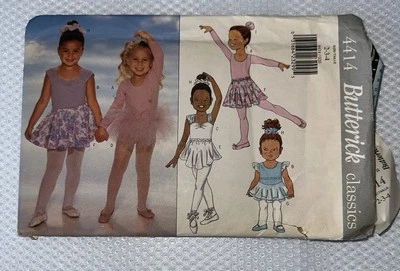Butterick 4414 Sewing Pattern Children’s Leotard, Skirt, Tutu, Hair Accessories - Image 1 of 3