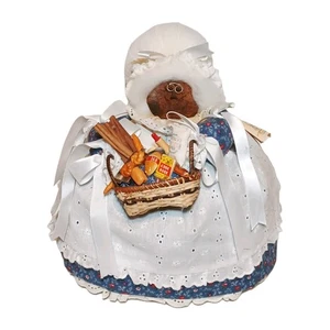 Bambola vintage Judy Morgan 1982 guance di mela testa di mela nonna arte popolare coloniale signora - Foto 1 di 15