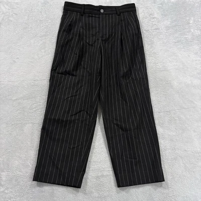 Banana Republic Dress Pants Women 8 Black Pleated Cropped Trouser Formal - Image 1 of 4