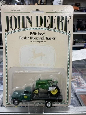 1/64 1950 Chevy John Deere Dealer Truck with John Deere Model A Tractor - Image 1 of 4