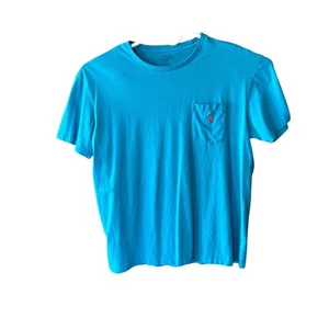 Camiseta Polo Ralph Lauren Bolsillo Para Hombre Talla Mediana Manga Corta Azul Algodón - Imagen 1 de 7