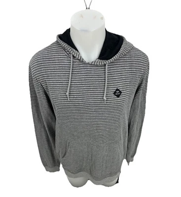 RVCA Grande Hombres Sudadera con Capucha Calce Regular Pullover Manga Larga Sudadera a Rayas KA1 Foto 1 de 4
