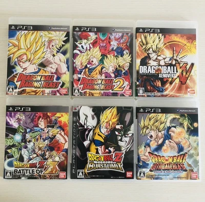 PS3 Dragon Ball Z Raging Blast Ultimate Blast Xeno Verse Burst Limit set of 6 - Image 1 of 4