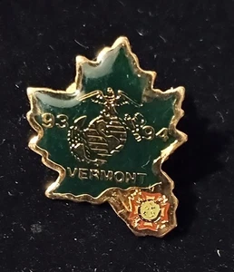 Vermont Maple Leaf 1993-1994 VFW Veterans Of Foreign Wars Vintage Lapel Pin - Picture 1 of 3