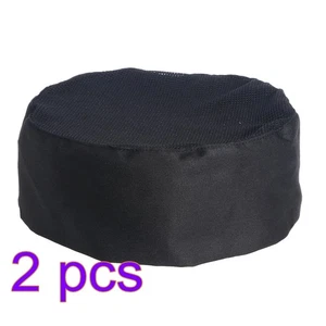 Set of 2 Chef Hat Child Miss Restaurant Hats Professional Mesh Skull Cap - Picture 1 of 12