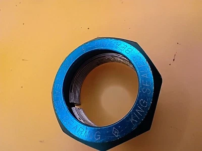 Conjunto de fios Chris King 1 polegada azul porca superior e anel de retenção - Imagem 1 de 3