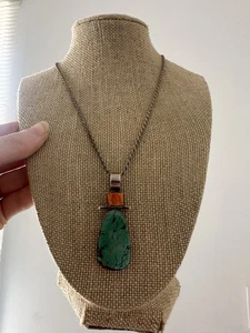 Vintage J.Rosetta Sterling Turquoise Necklace - Picture 1 of 9