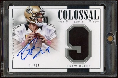 Drew Brees 2014 National Treasures Patch Auto Saints On Card Auto & Player RARE - Image 1 of 2