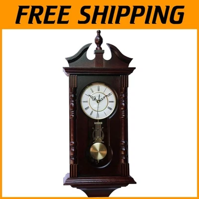 Antique Walnut Wood Wall Clock with Westminster Melody - Image 1 of 4