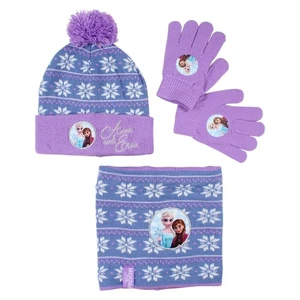 Die Eiskönigin Set Kinder Herbst 3tlg Set Wintermütze Snood Handschuhe Gr. 54/56 - Bild 1 von 12