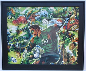 GREEN LANTERN CORP 'BATTLE ROYALE' Hal Jordan Kilowog FRAMED PRINT - Picture 1 of 1