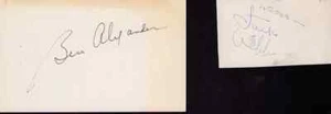 Jack Webb / Ben Alexander signierte Karten Dragnet TV Cast Autogramm mit COA - Bild 1 von 2