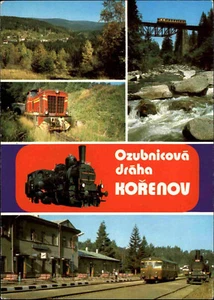 Postkarte Eisenbahn & Zug Motiv-AK der CSSR Ozubnicova draha HORENOV Postcard - Bild 1 von 2