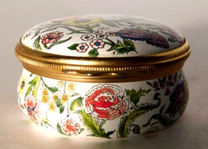 Halcyon Days Metropolitan Opera Centennial Floral Emaille Schmuckschatulle - Bild 1 von 4