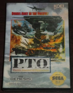 Sega Genesis. P.T.O Pacific Theater of Operations Koei (NTSC USA/CAN) - Picture 1 of 4