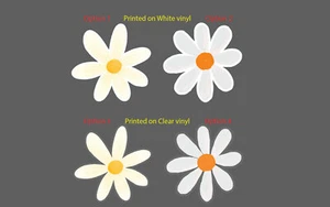 Daisy Flower Sticker Decal Wall Door Nursery Removable - Picture 1 of 1