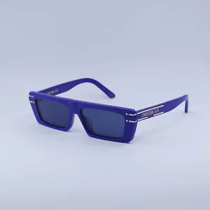 New DIOR DIORSIGNATURE S2U 30B0 Solid Blue/Blue 54-13-140 Sunglasses - Picture 1 of 7