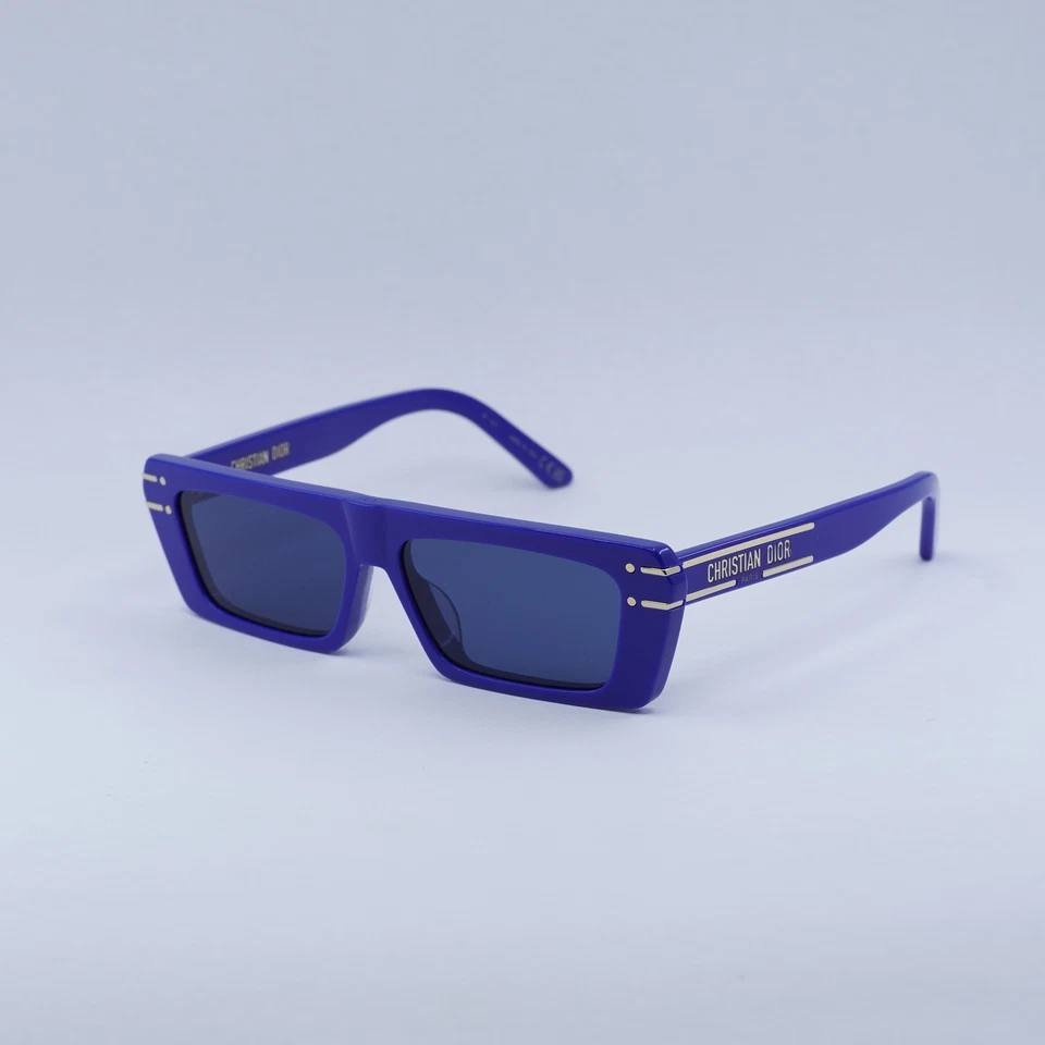 DIOR DIORSIGNATURE S2U 30B0 Solid Blue/Blue 54-13-140 Sunglasses Authentic