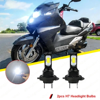 Kit de bombillas de faros LED H7 blancas para Honda Silver Wing 600 2002-2013 FSC600 2 piezas Foto 1 de 4
