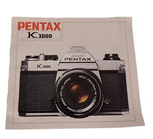 Pentax Asahi K1000 Manual de instrucciones original del propietario De colección Años 80 Manual solamente - Imagen 1 de 2
