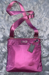 Tumi Voyageur Tula Nylon Pink Crossbody Bag Purse