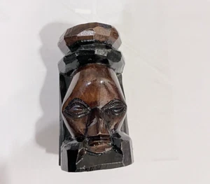 Jamaikanische handgeschnitzte Holz Statue Figur Mann Tiki Mach dir keine Sorgen Sei glücklich BESCHÄDIGT - Bild 1 von 20