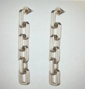 Eddie Borgo Supra Chain Link Earrings 12k Gold Vermeil Handmade Bold New & Seal - Picture 1 of 7