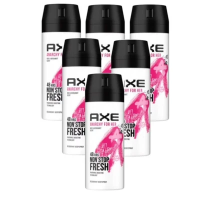 AXE Spray Corporal para Mujer, Anarchy for Her, Desodorante Fresco 5 OZ Paquete de 6 Foto 1 de 2
