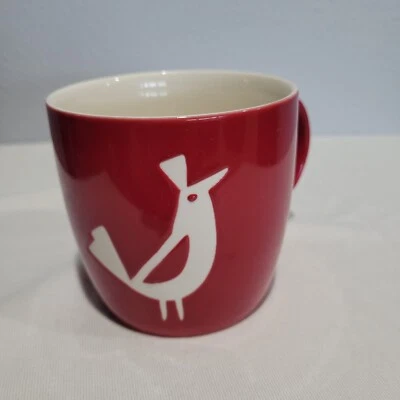 2011 Starbucks Christmas Partridge Bird Mug Etched Red White Retro New W/O Box - Image 1 of 4