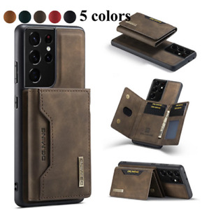 For Galaxy Z Fold 3 4 5G 2in1 Magnetic Protector Leather Case Card Wallet Cover
