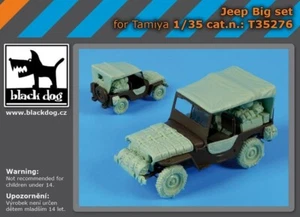 BLACK DOG SET ACCESSORI RESINA JEEP BIG SET 1:35 T35276 - Foto 1 di 1