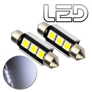 2 Ampoules navette C10W LED Blanc C10W 41 mm 41mm Resistances ODB Plaque - Imagen 1 de 2