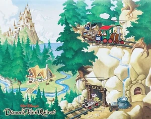 GUYANA DIAMOND MINE EISENBAHN DISNEY BRIEFMARKEN S/S 1999 POSTFRISCH ZUG SCHNEEWEISSE ZWERGE - Bild 1 von 1