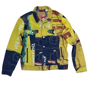 Levi's 150th Anniversary Men's Denim Trucker Jacket - Banner Print (Size Medium) - Picture 1 of 5