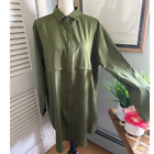 BOOHOO NWT Womens Green Oversized Collette Shirt Dress Casual Party | 14