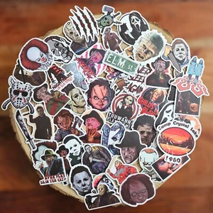 🍀 50 autocollants design horreur pour ordinateur portable par exemple Michael Myers Freddy - Photo 1/1