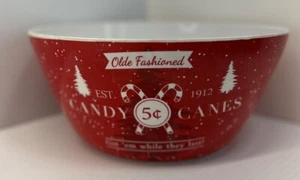 Sleigh Bell BISTRO Candy Cane Lane Servizio di Natale Ciotola 3,5 Qrts - Foto 1 di 7