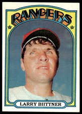 1972 Topps Larry Biittner Rookie Texas Rangers #122